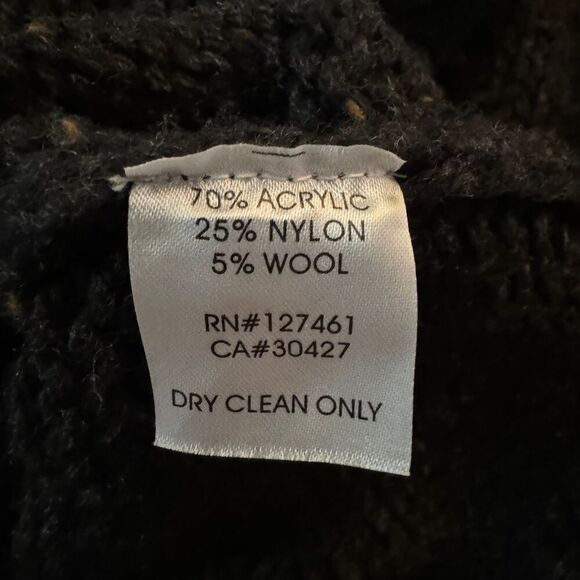 Wildfox navy blue crew neck long sleeve sweater with white tassels S - Picture 12 of 12